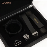 LOCKINK 真皮索帶項圈連牽繩 Leather Tie Collar and leash