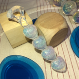 【寶石系列】幻彩寶石心形拉珠 RAINBOW GEM HEART BEAD
