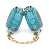 Liebe Seele 日系真皮拘束手扣/腳扣 綠松石 LEATHER CUFFS WRIST/ANKLE TURQUOISE