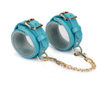Liebe Seele 日系真皮拘束手扣/腳扣 綠松石 LEATHER CUFFS WRIST/ANKLE TURQUOISE