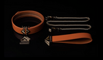 LOCKINK 真皮索帶項圈連牽繩 Leather Tie Collar and leash