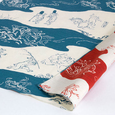 MUSUBI Furoshiki 鳥獸人物戲畫 純棉和布